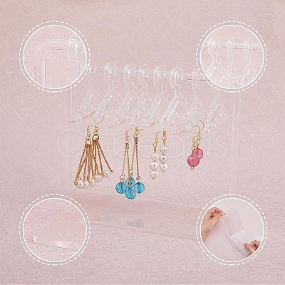 Transparent Acrylic Earring Display Stands EDIS-WH0021-11-1