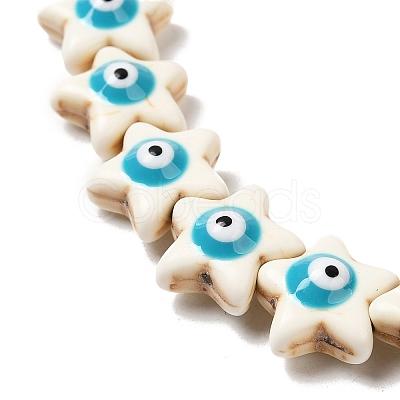 Synthetic Turquoise Enamel Beads Strands G-P507-16A-1