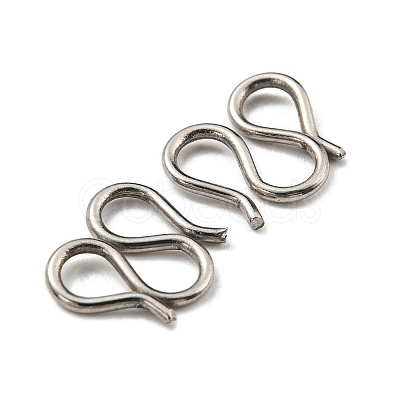 Non-Tarnish 304 Stainless Steel S-Hook Clasps STAS-G310-13P-1