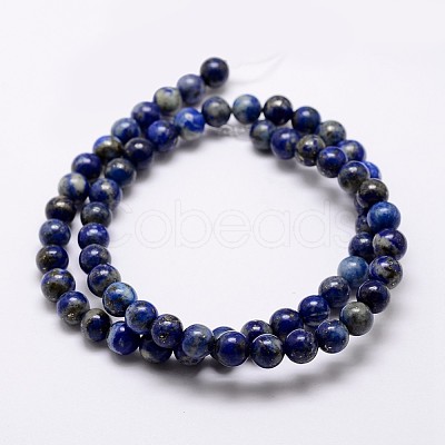 Natural Lapis Lazuli Beads Strands X-G-A163-07-8mm-1