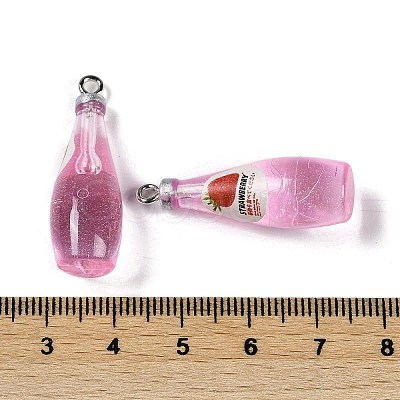 Transparent Resin Pendants RESI-D074-03D-1