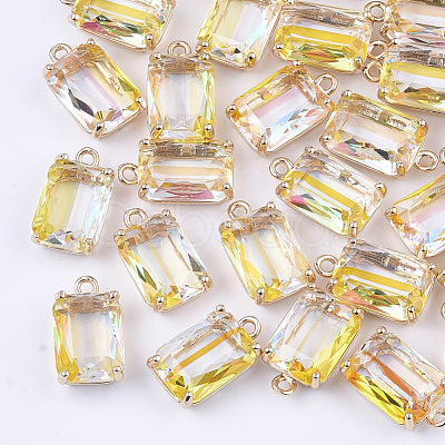 Transparent Glass Pendants GLAA-T007-20E-1