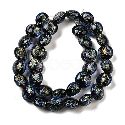 Handmade Dichroic Foil Glass Beads Strands DICH-U001-11C-1