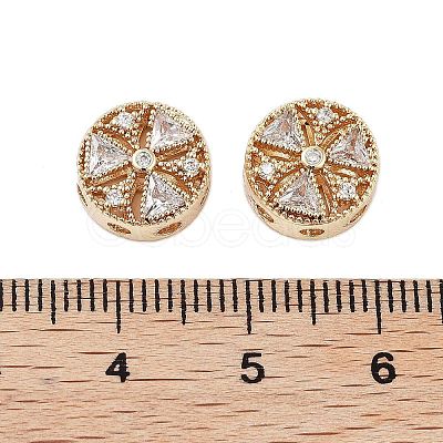 Brass Micro Pave Clear Cubic Zirconia Beads KK-Z059-04G-1