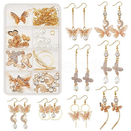 SUNNYCLUE DIY Butterfly Earring Making Kits DIY-SC0018-69-1