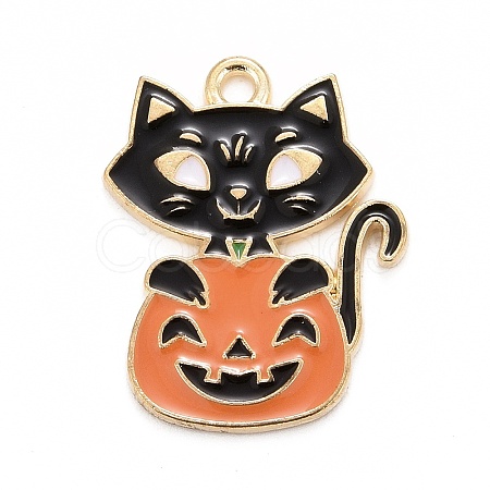 Halloween Alloy Enamel Pandants X-ENAM-C004-07-1