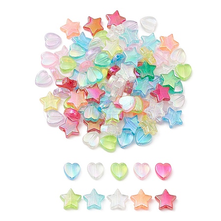 100Pcs 2 Style Eco-Friendly Transparent Acrylic Beads TACR-YW0001-86H-1