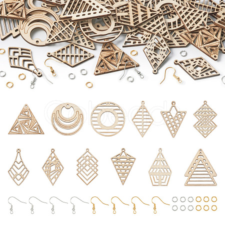 DIY Geometry Earring Making Kit DIY-TA0005-46-1