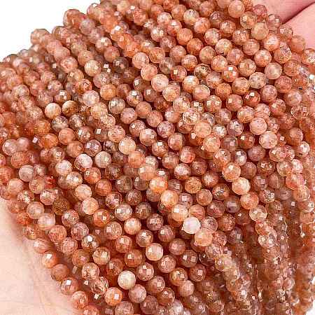 Natural Sunstone Beads Strands G-L597-C01-02-1