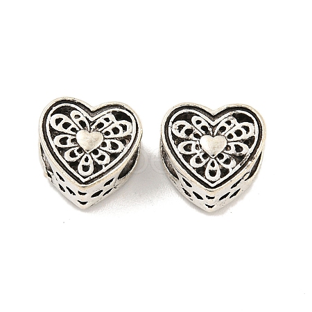 Valentine's Day Rack Plating Alloy European Beads FIND-B034-24AS-1