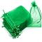 Organza DIY Craft Drawstring Bag, for Valentine Birthday Wedding Party Candy Wrapping, Green, 9x7cm