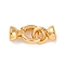 Brass Fold Over Clasps, Real 18K Gold Plated, 23mm