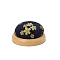 Flower Pattern Handmade Needle Pin Cushions, Pincushions for Needlework, Marine Blue, 71x38mm