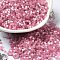 Glass Bugle Beads, Imitation Cat Eye, Cylinder, Pale Violet Red, 2x1.5mm, Hole: 1.2mm, about 125000pcs/pound