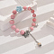 Cute Ceramic Bead Bracelet with Adjustable Colorful Beads for Women, 7-1/8 inch(18cm)