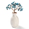 Natural Apatite Chips Money Tree Decorations, Porcelain Vase Base with Copper Wire Feng Shui Energy Stone Gift for Home Office Desktop Decoration, 48~62x140mm