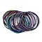 Spring Bracelets, Minimalist Bracelets, Steel French Wire Gimp Wire, for Stackable Wearing, Mixed Color, 12 Gauge, 1.6~1.9mm, Inner Diameter: 58.5mm