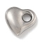 Anti-Tarnish 304 Stainless Steel Charms, Heart Charm, Stainless Steel Color, 12x12x4mm, Hole: 3mm