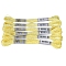 6Skeins Polyester Metallic Embroidery Threads, Champagne Yellow, 0.8mm, about 8.75 Yards(8m)/Skein