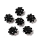 Synthetic Coral Beads, Dyed, Flower, Black, 17.5x9mm, Hole: 1.4mm