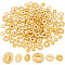 PandaHall Elite 150Pcs 3 Styles Rack Plating Zinc Alloy Spacer Beads, Long-Lasting Plated, Disc, Real 18K Gold Plated, 6~8x1.3~2.5mm, Hole: 1.5~2mm, 50pcs/style