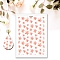 Ceramics Clay Water Transfer Paper, Underglaze Transfer Decals, for DIY Earrings Pendants, Flower, 13.8x9.5mm