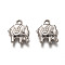 Non-Tarnish 201 Stainless Steel Pendants, Elephant, Stainless Steel Color, 13.5x11.5x3mm, Hole: 1.5mm