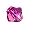 Preciosa&reg Crystal Beads, Czech Crystal, Bicone(451 69 302 Rondelle), 70350 Fuchsia, 5mm, Hole: 1mm