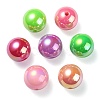 UV Plating Rainbow Iridescent Acrylic Beads PACR-E001-04A-2