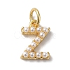 Rack Plating Brass with ABS Plastic Imitation Pearl Charms KK-B092-30Z-G-1
