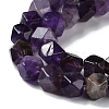 Natural Amethyst Star Cut Round Beads Strands G-M418-C01-01-4