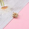 Brass Micro Pave Clear Cubic Zirconia Charms PALLOY-JF00638-01-4