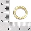 Brass Micro Pave Clear Cubic Zirconia Spring Gate Rings KK-M293-54G-3