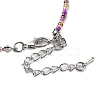 Glass Beaded Necklace NJEW-Z029-05C-3