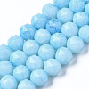 Opaque Baking Painted Glass Beads Strands EGLA-N006-004D-1