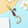 Moon Glass Seed Pendant Decorations HJEW-MZ00065-4