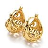 Hollow Basket Hoop Earrings EJEW-G355-03G-1