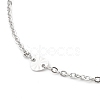 Tarnish Resistant 304 Stainless Steel Cable Chain Anklets AJEW-H104-09P-2