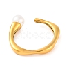 Ion Plating(IP) 304 Stainless Steel Cuff Finger Rings for Women RJEW-S414-45B-G-3