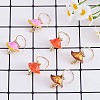 Enamel Mushroom Dangle Stud Earrings JE987D-2