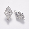 Alloy Stud Earring Findings PALLOY-F201-13-3