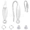 CREATCABIN 3 Pairs 925 Sterling Silver Earring Hooks DIY-CN0002-86-1