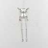 Tibetan Style Alloy Human Body Skeleton For DIY Toy Doll Making TIBE-39029-AS-RS-1