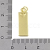 Brass Micro Pave Clear Cubic Zirconia Pendants KK-P266-06G-N-3