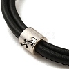 PU Leather Round Cord Multi-strand Bracelets SJEW-K002-07L-2