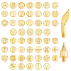 DICOSMETIC 1 Set Letter Number Sign Brass Wood Burning Tip Sets DIY-DC0002-84-1