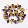 Rough Raw Natural Citrine and Amethyst Beads Strands G-K202-24-2