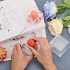 Square Transparent Plastic Candy Storage Case ODIS-WH0043-53-4