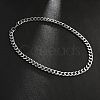 201 Stainless Steel Curb Chain Necklaces for Men NJEW-Q336-07A-P-3