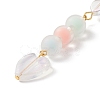 Heart Acrylic Beaded Dreadlocks Beads OHAR-JH00024-3
